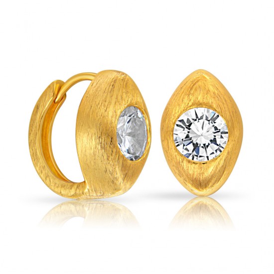 Brilliant Zircon Gold Earrings