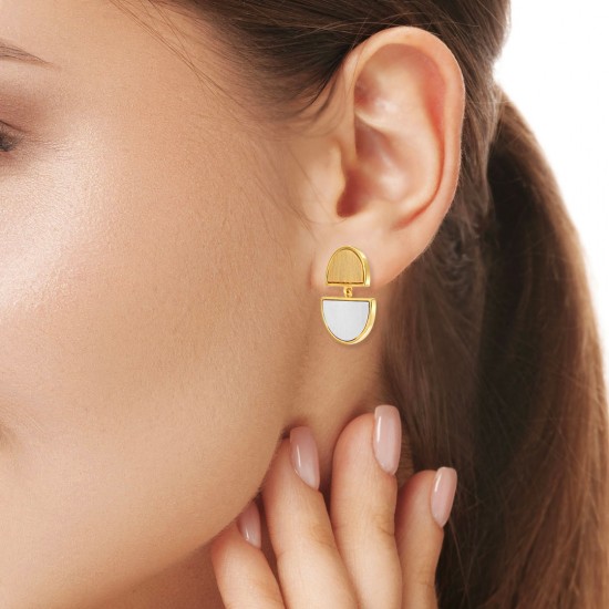 Tiptoe Two Tone Earrings