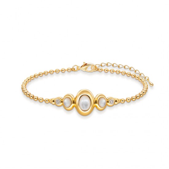 Gelang Rantai Emas Mother of Pearl Liana