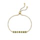 Row Mother Of Pearl Gold Sliding Bracelet