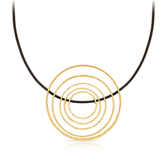 Kalung Kulit  Emas Moven