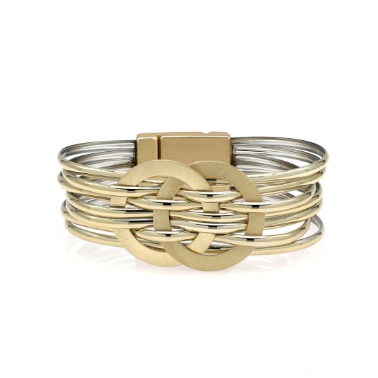 Two Circles Gold Bracelet