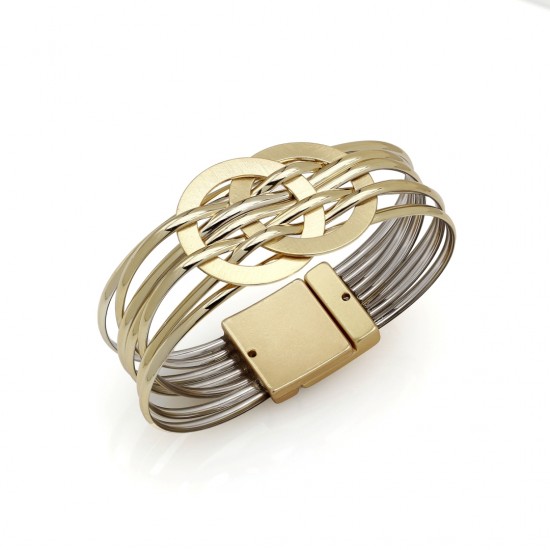 Two Circles Gold Bracelet